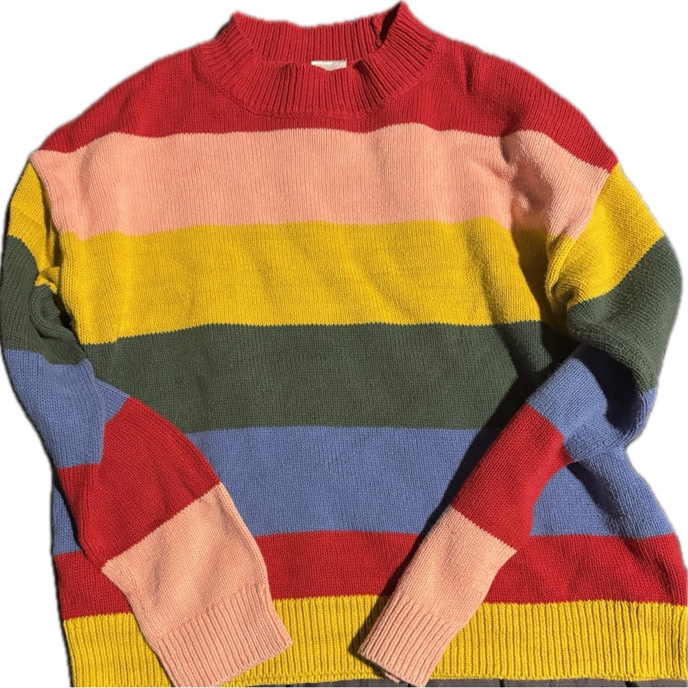Nordstrom Kids' It's a Vibe Rainbow Stripe Sweater